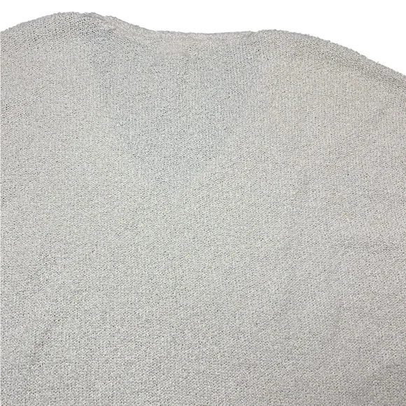 Caslon Boucle Knit Tunic Sweater Long Sleeves V-Neck Ivory Knit Pullover - Picture 7 of 16